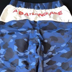 Bape 100% authentic Red and blue camouflage trackstar pants